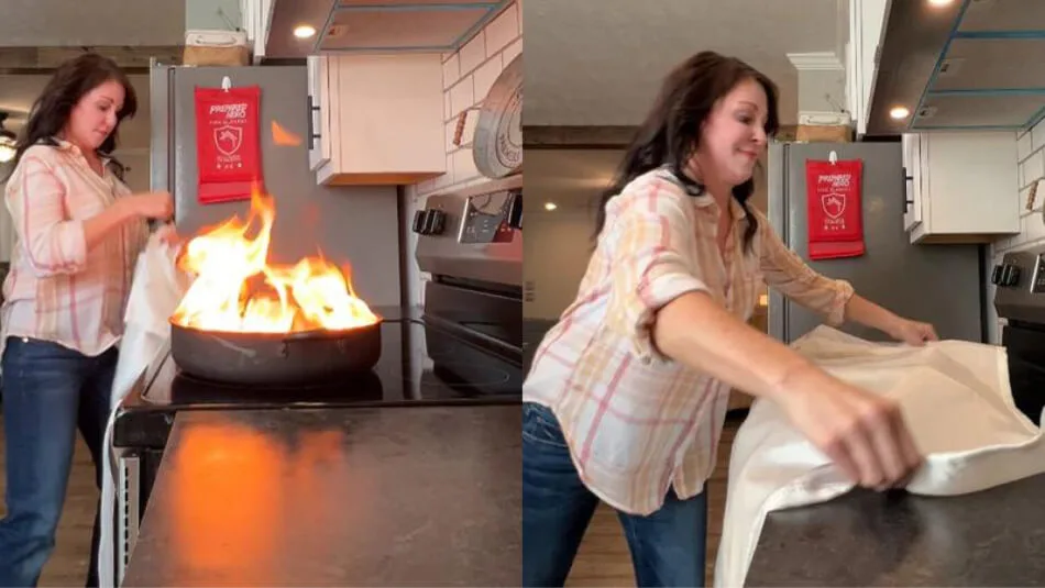 Genius Emergency Fire Blanket Instantly Smothers Dangerous Kitchen Fires!